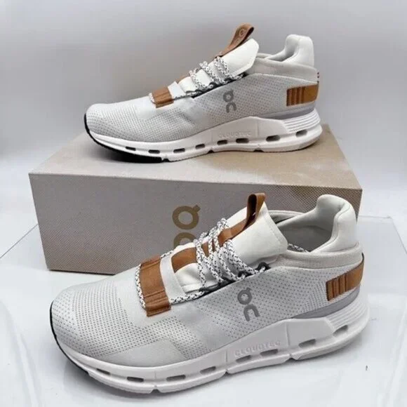 New On Cloud Cloudnova Running Shoes White Pearl - Picture 2 of 5